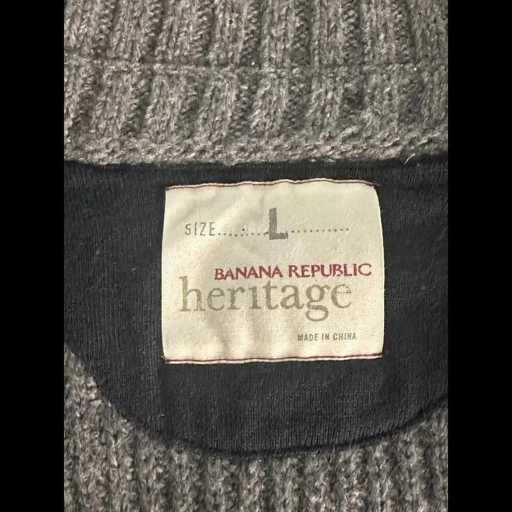 Banana Republic Heritage classic grey alpaca/wool sweater peacoat Size Large